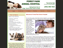 Tablet Screenshot of forestparkanimalhospital.com